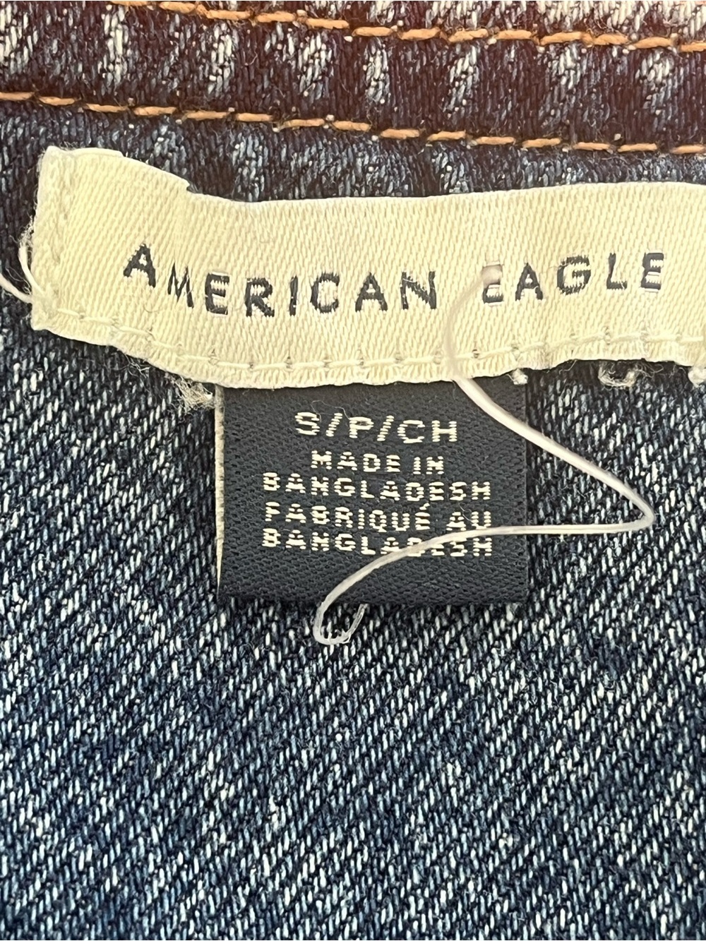 American Eagle V-Neckline Cropped Denim Pocket Vest Size Small - Picture 11 of 12